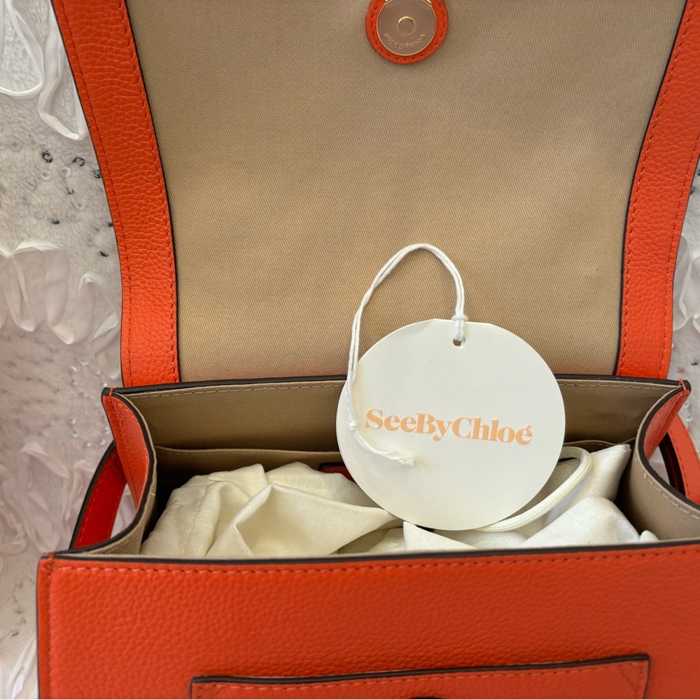 NWT SEE BY CHLOE Joan Hobo bag in Gypsy Orange - Picture 7 of 10